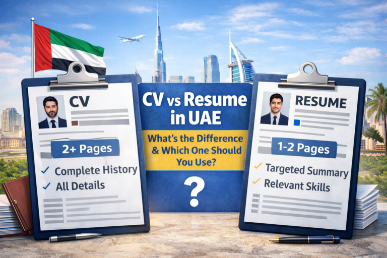 Difference Between CV and Resume in UAE