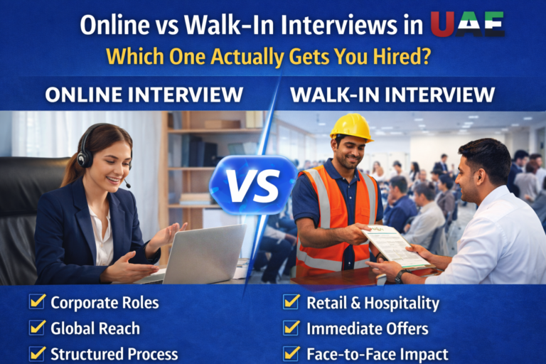 Online vs Walk-in Interviews in UAE